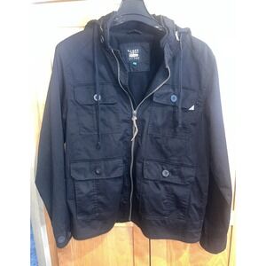 Lost Mischief Military Jacket From Tilly's Size Large Black Unisex Lightweight